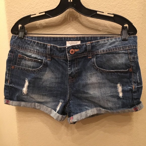 Forever 21 Pants - FOREVER 21 Distressed Blue Jean Shorts Size 30